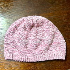 Yellow 108 Pink & White w/Metallic Glitter Skull Cap Beanie Winter Hat Skully OS